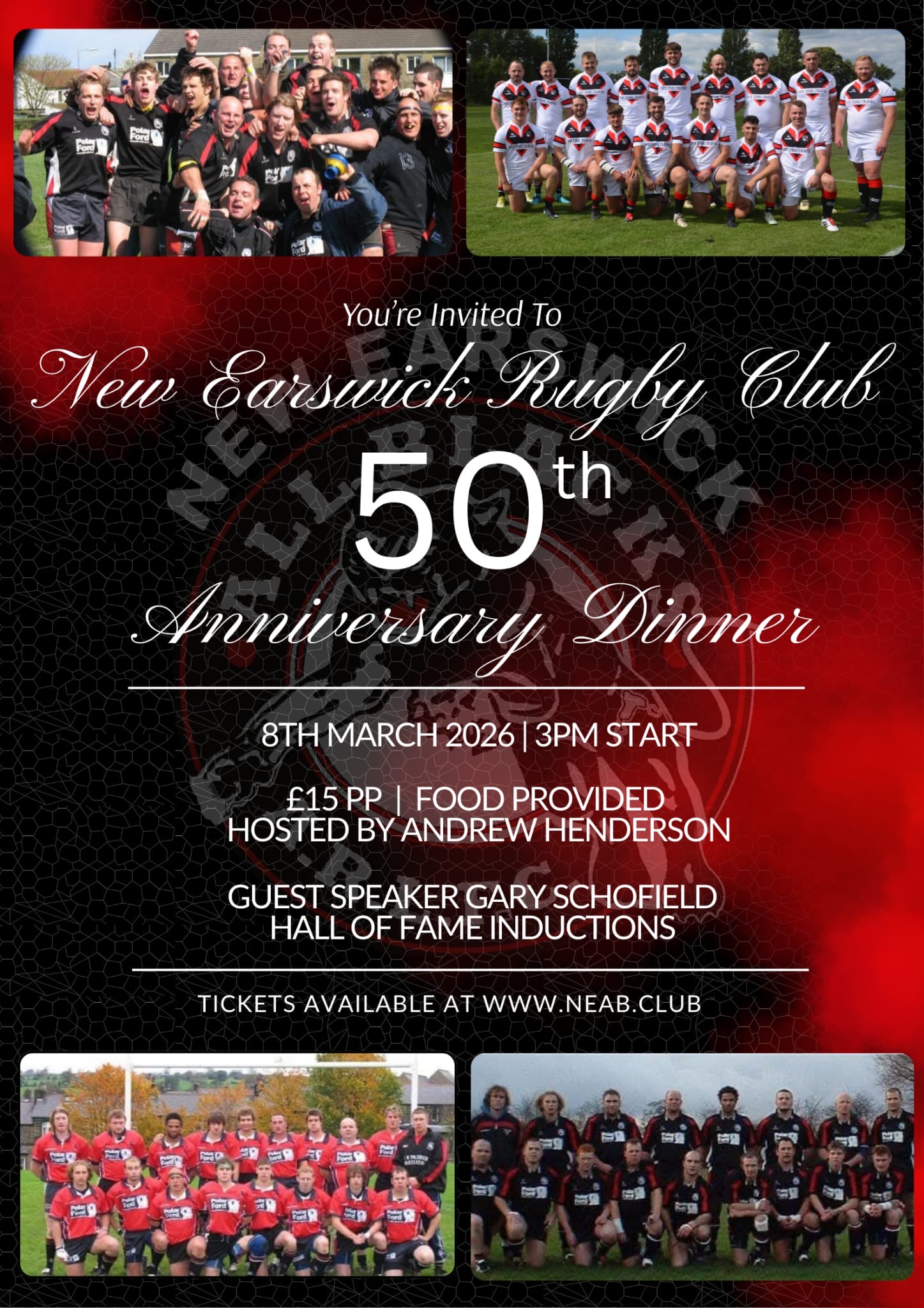 New Earswick All Blacks - 50th Anniversary Dinner.